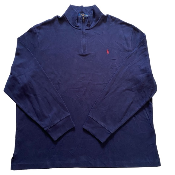 NWT Polo Ralph Lauren Classic Estate-Rib Quarter-Zip Pullover Men Size XXL Navy - Picture 15 of 15